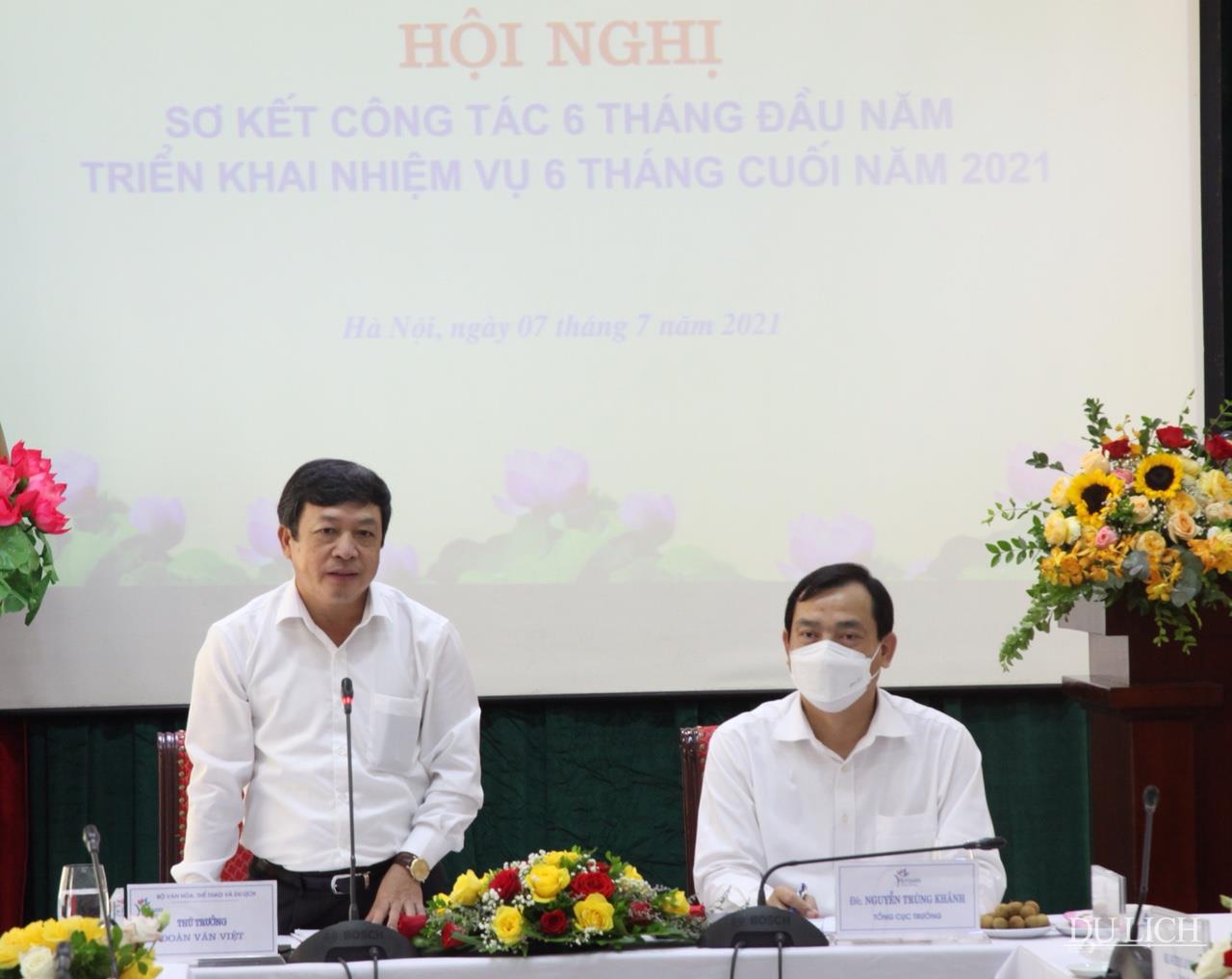 Thứ trưởng Bộ VHTTDL Đoàn Văn Việt dự và phát biểu chỉ đạo hội nghị